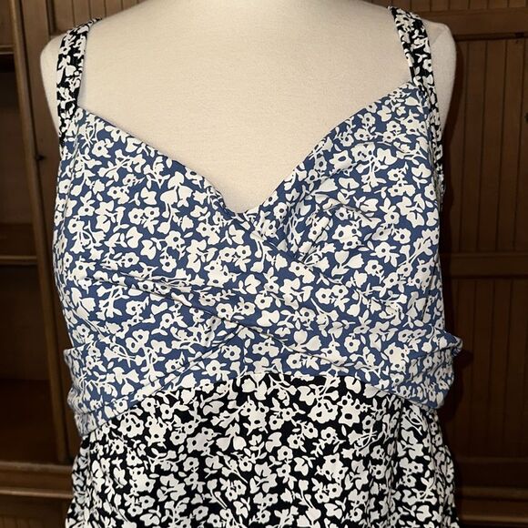 Lands End Chlorine Resistant Underwire Wrap Tankini Top, size Plus 20W — NWT - Picture 2 of 7